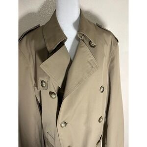 Misty Harbor Womens Tan Double Breasted Belted Trench Coat Khaki Size 38 Regular
